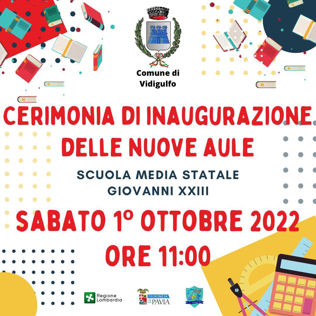 1° ottobre: inaugurazione nuove aule scuola media