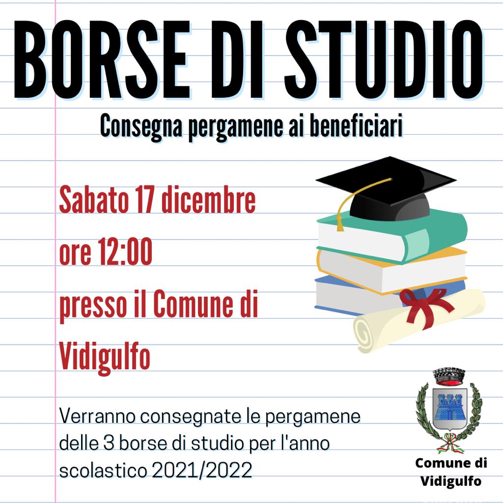 Consegna delle pergamene ai vincitori delle borse di studio