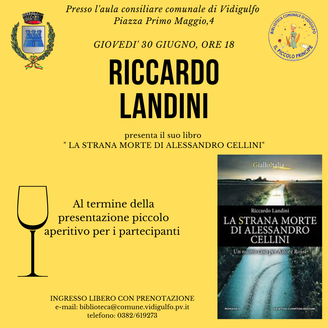 Presentazione libro "la strana morte di alessandro cellini"