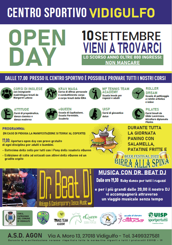 Open day centro sportivo vidigulfo