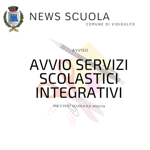 Comunicazione avvio servizi pre/post e dopo scuola a.s. 2023/24