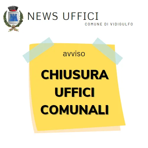 Avviso chiusura uffici comunali - 03/07/2023