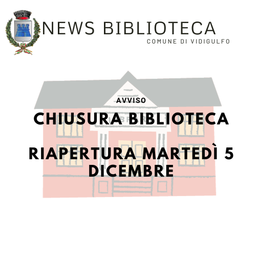 Avviso chiusura Biblioteca