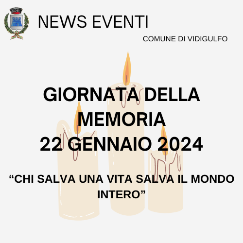 Giornata della memoria - 22/01/2024 ore 10.00