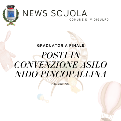 Graduatoria finale posti in convenzione Asilo nido Pincopallina - a.e. 2023/24