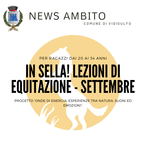 In sella! Lezioni di equitazione - settembre