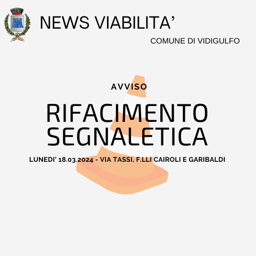 Avviso rifacimento segnaletica - 18.03.2024