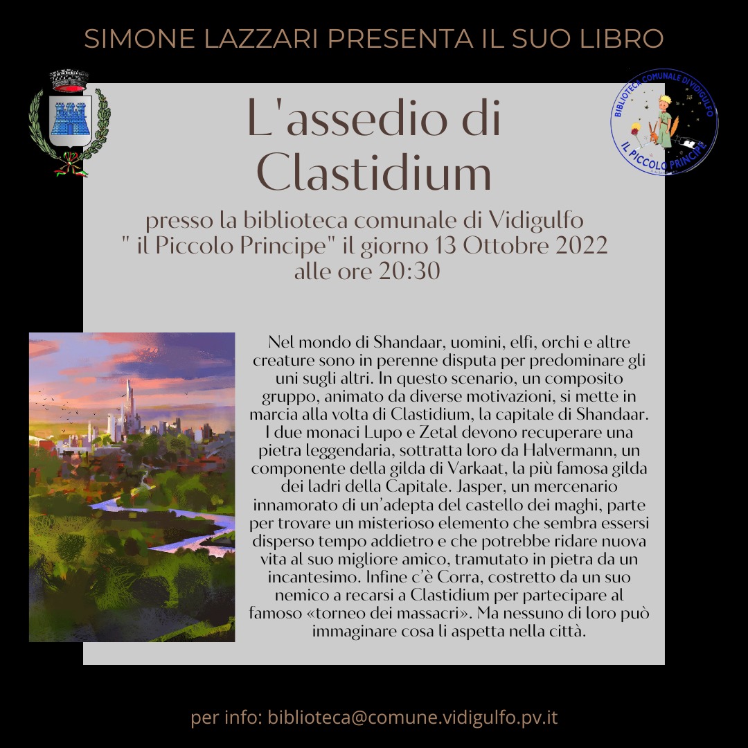 "L'Assedio di Clastidium", Lazzari presenta il suo libro